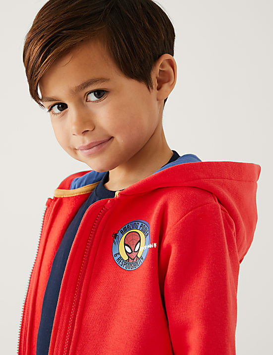 Cotton Rich Spider-Man&trade; Zip Hoodie (2-8 Yrs)