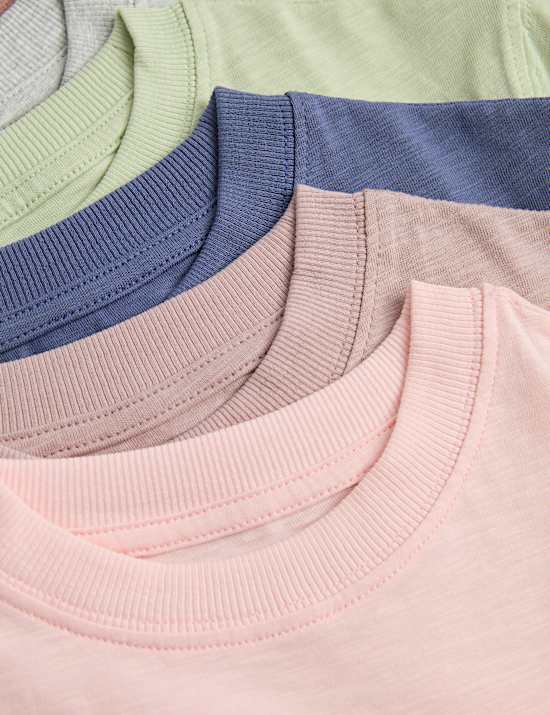 Set van 7 zuiver katoenen T-shirts (2-8 jaar)