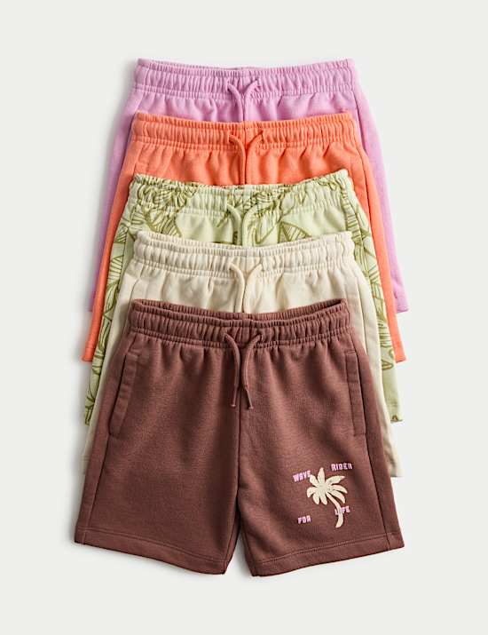 5pk Cotton Rich Shorts (2-8 Yrs)