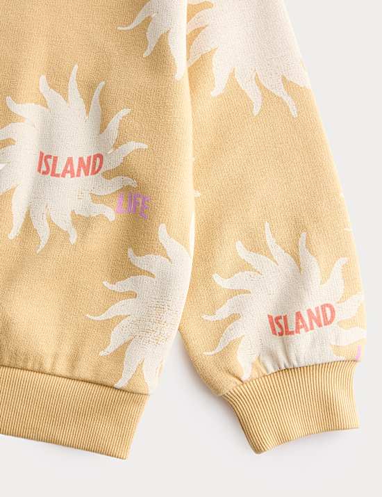 Cotton Rich Sun Print Sweatshirt (2-8 Yrs)