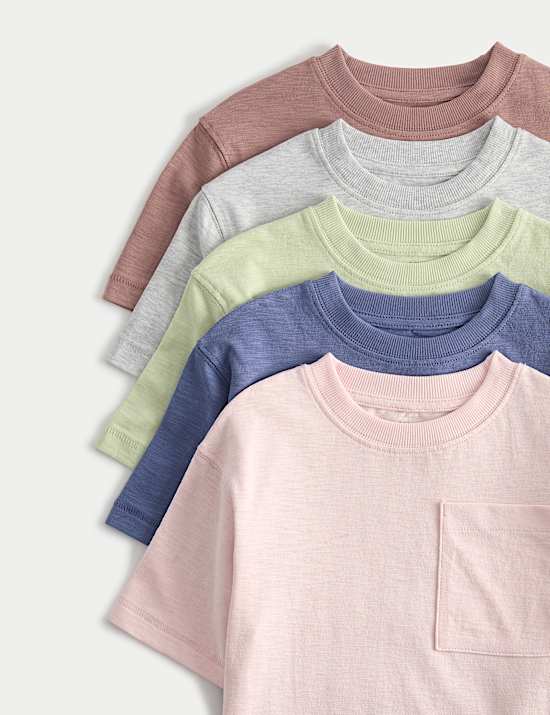 5er-Pack T-Shirts aus reiner Baumwolle (2&ndash;8 J.)