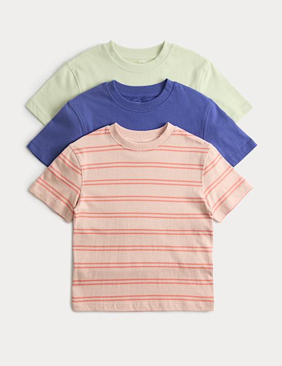 3 Pack Pure Cotton T-Shirts (2-8 Yrs)