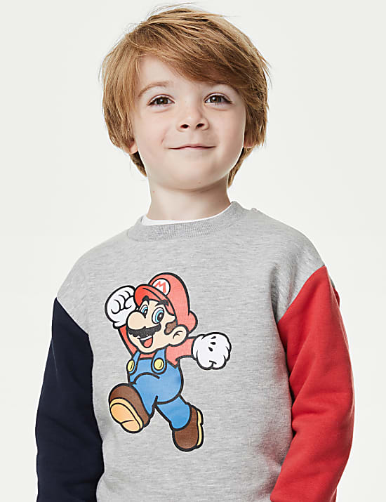 Cotton Rich Super Mario&trade; Sweatshirt (2-8 Yrs)