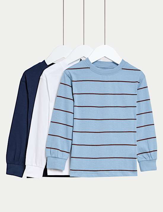 3pk Pure Cotton T-Shirt (2-8 Yrs)