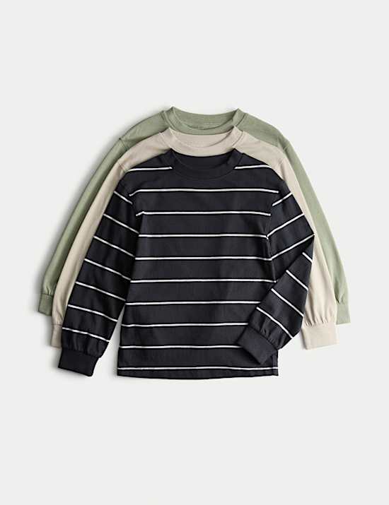 Lot de 3 tops 100 % coton (du 2 au 8 ans)