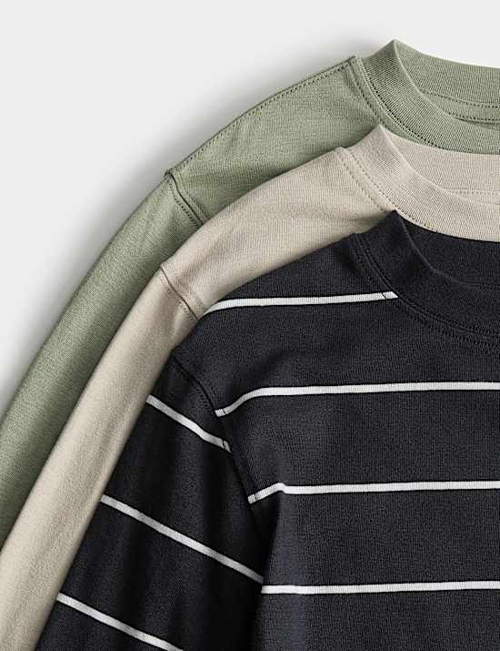 3pk Pure Cotton Tops (2-8 Yrs)