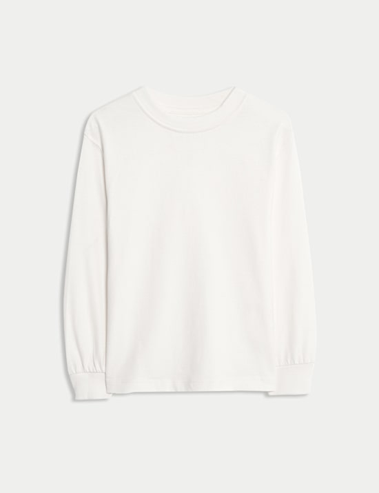 \nחולצת טי עם שרוול ארוך מכותנה טהורה (8-2 שנים)