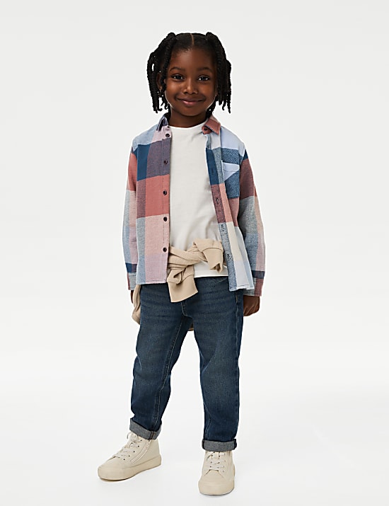 2pc Cotton Rich Checked Shirt & T-Shirt Set (2-8 Yrs)