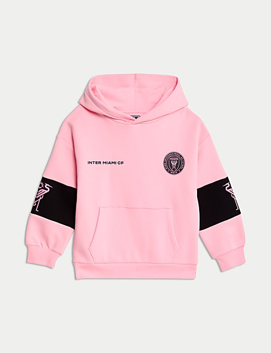 Cotton Rich Inter Miami Soccer Hoodie 2 6 Yrs PINK Hoodies M S FI