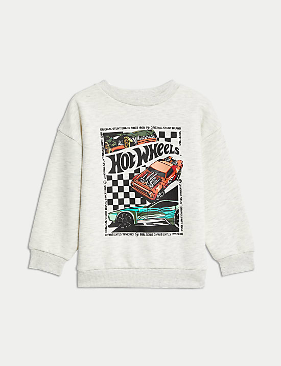 Cotton Rich Hot Wheels&trade; Sweatshirt (2-8 Yrs)