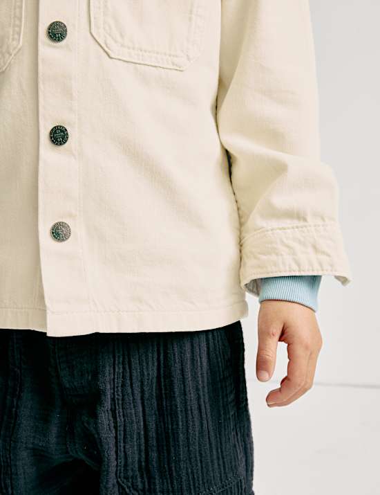 Denim Hooded Shacket (2-8 Yrs)