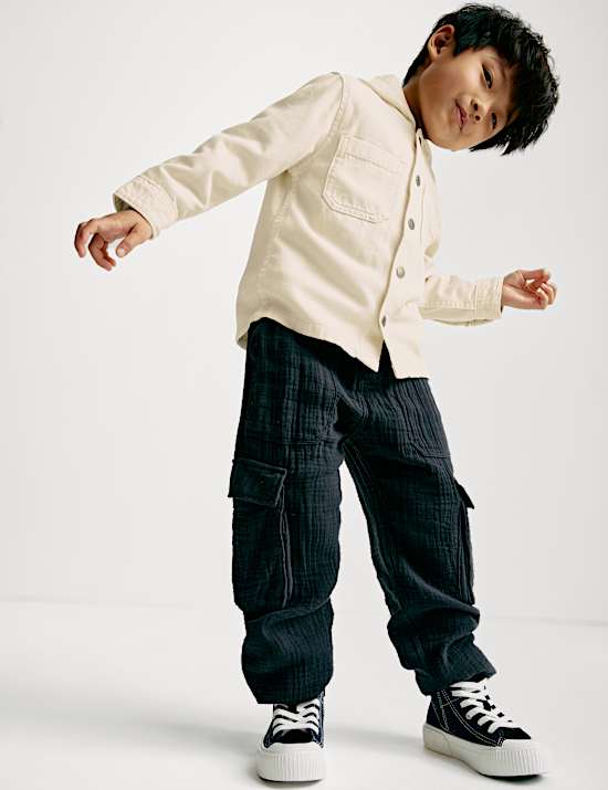 Denim Hooded Shacket (2-8 Yrs)