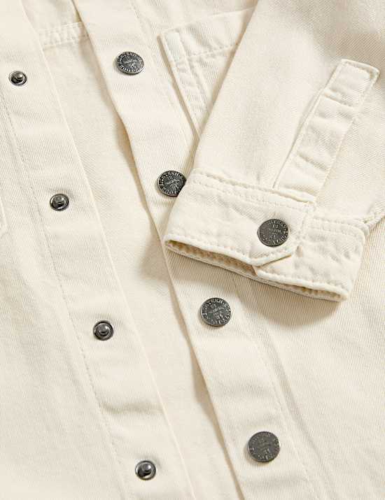 Denim Hooded Shacket (2-8 Yrs)