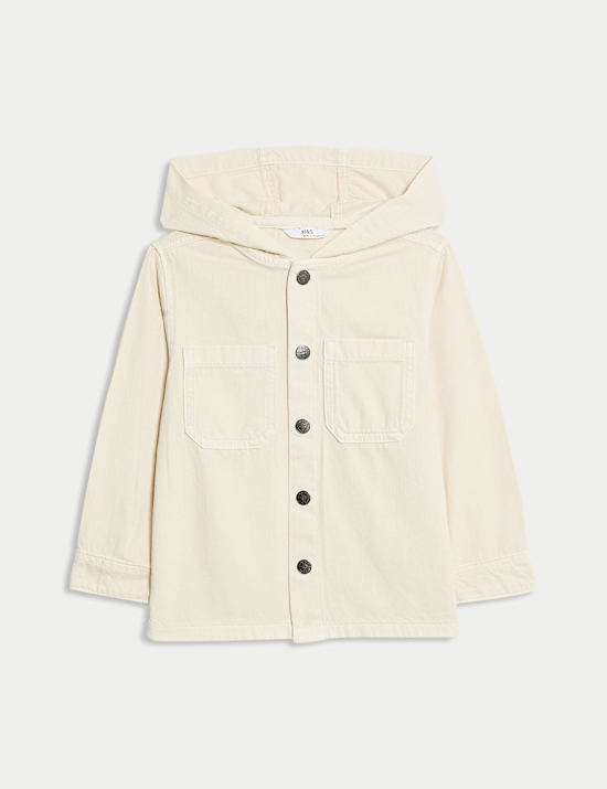 Denim Hooded Shacket (2-8 Yrs)