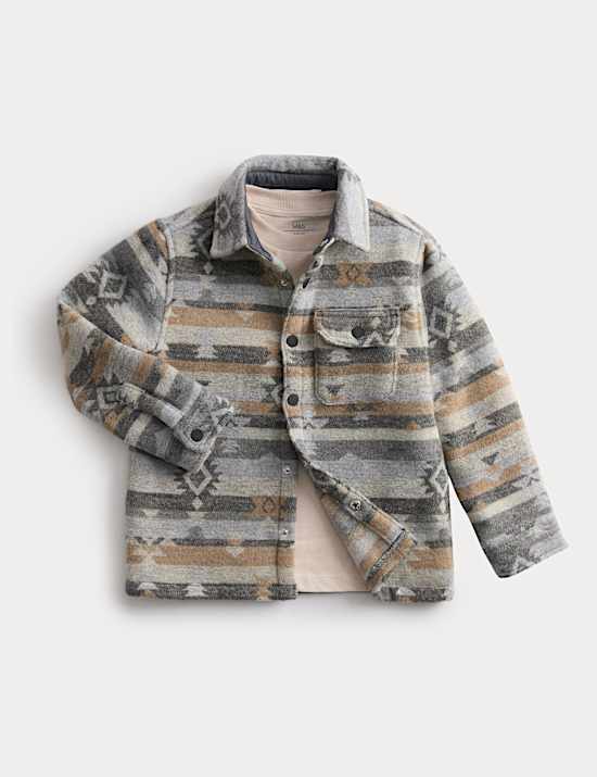 Patterned Shirt & T-Shirt Set (2-8 Yrs)