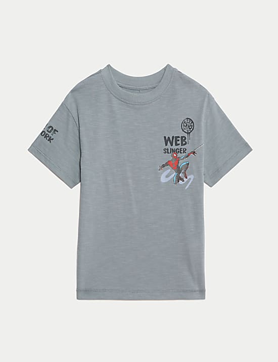 Pure Cotton Spider-Man T-Shirt (2-8 Yrs)