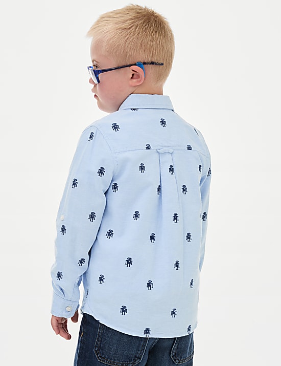 Πουκάμισο Robot από 100% βαμβάκι (2-8 ετών)