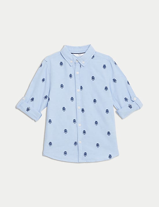 Πουκάμισο Robot από 100% βαμβάκι (2-8 ετών)