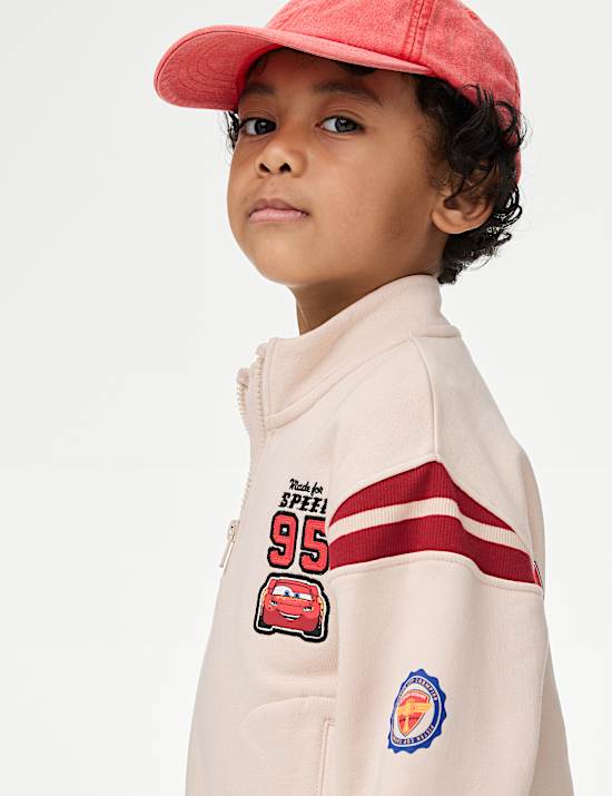 Cotton Rich Cars™ Half Zip Sweatshirt (2-8 Yrs)