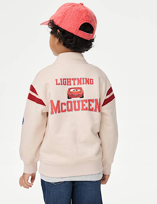 Cotton Rich Cars™ Half Zip Sweatshirt (2-8 Yrs)