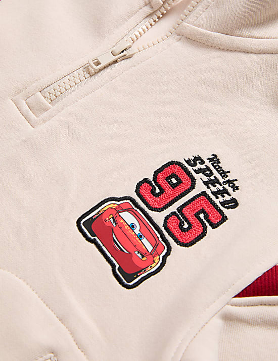 Cotton Rich Cars™ Half Zip Sweatshirt (2-8 Yrs)