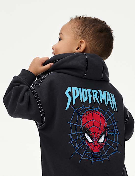 Sudadera con capucha de algodón de Spider-Man™ con cremallera (2-8&nbsp;años)