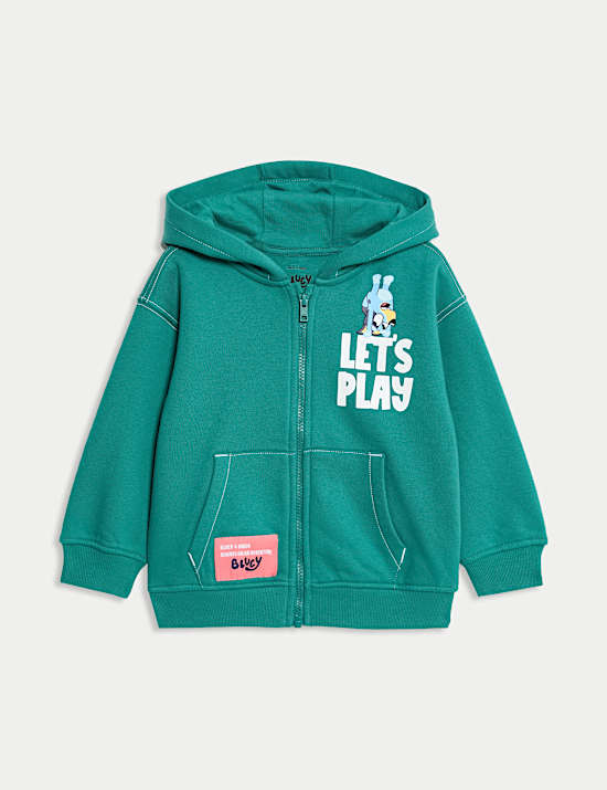 Cotton Rich Bluey™ Zip Hoodie (2-8 Yrs)