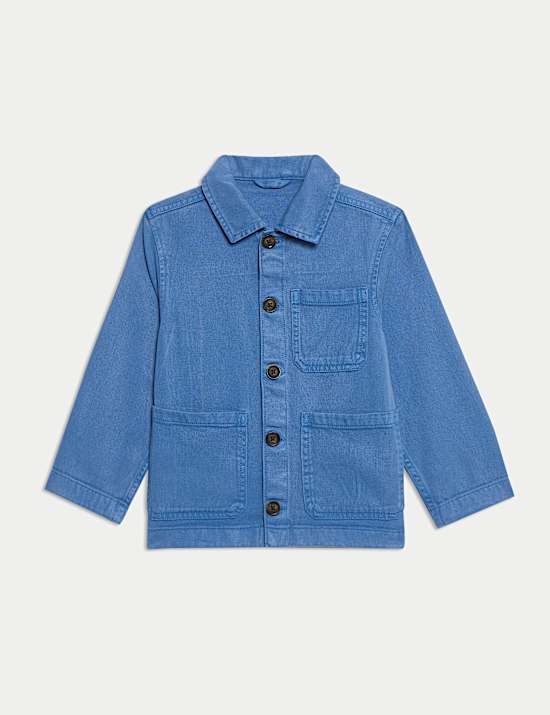 Cotton Blend Utility Shacket (2-8 Yrs)