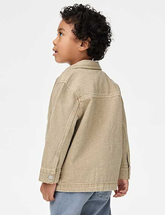 Pure Cotton Collared Jacket (2-16 Yrs)