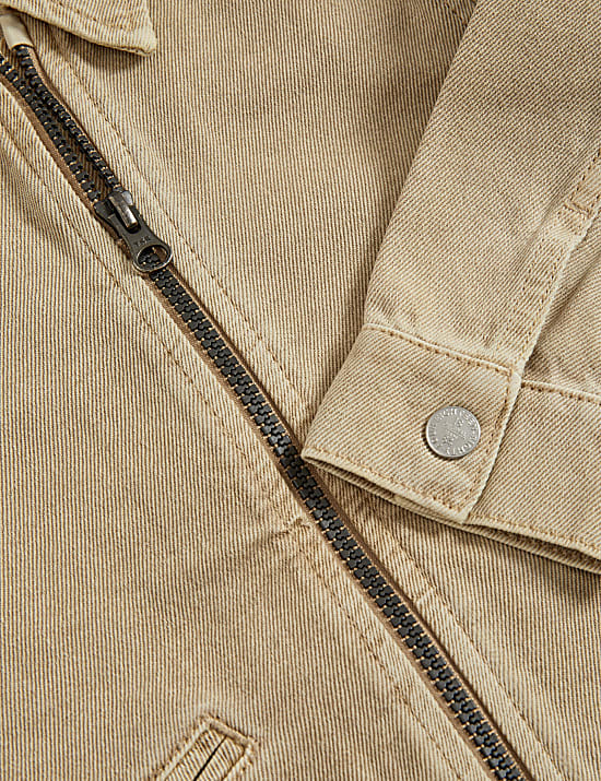 Pure Cotton Collared Jacket (2-16 Yrs)