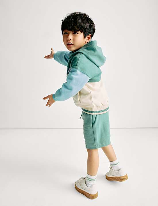 Cotton Rich Slogan Hoodie (2-8 Yrs)