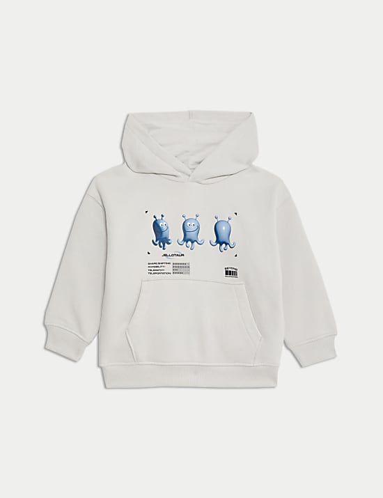 Katoenrijke hoodie met Jellotaur&trade;-dessin (2-16 jaar)