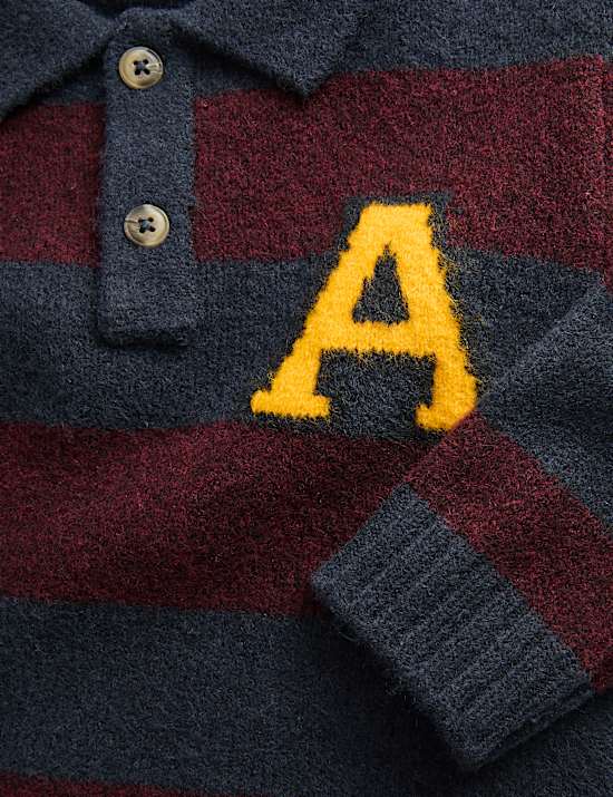 Striped Knitted Rugby Jumper (2-10 Yrs)