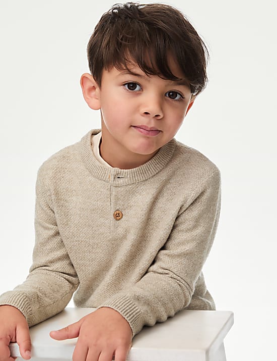 Jersey de punto Henley (0-8&nbsp;años)