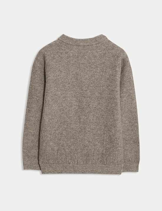 Henley Knitted Jumper (0-8 Yrs)