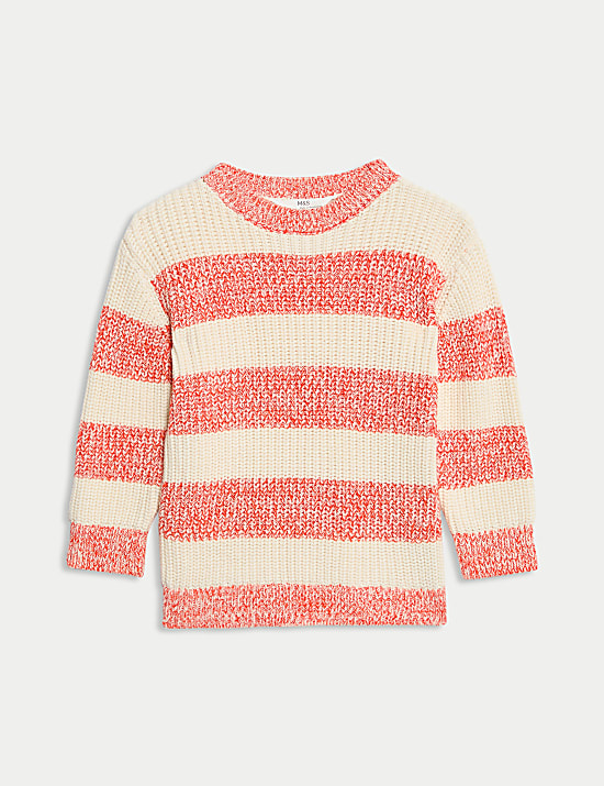 Gestreifter Pullover aus reiner Baumwolle (2&ndash;8 Jahre)