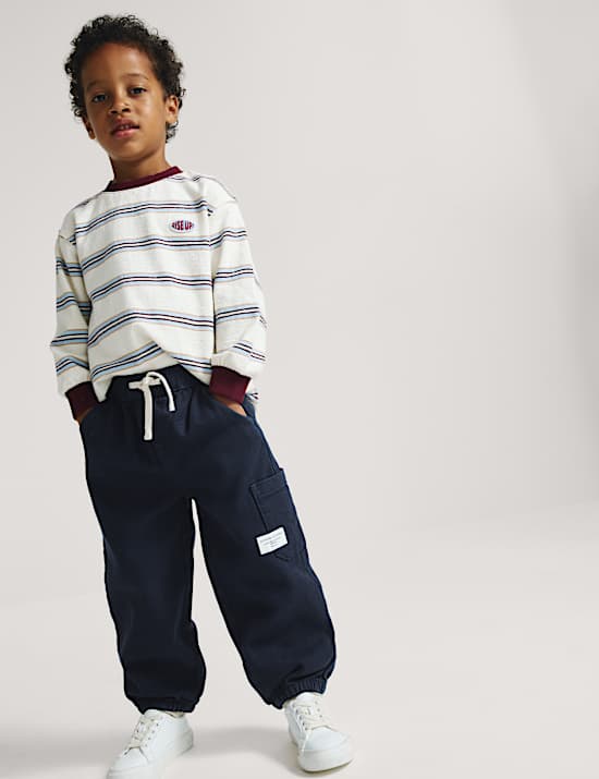 Relaxed Denim Cargo Jeans (2-8 Yrs)