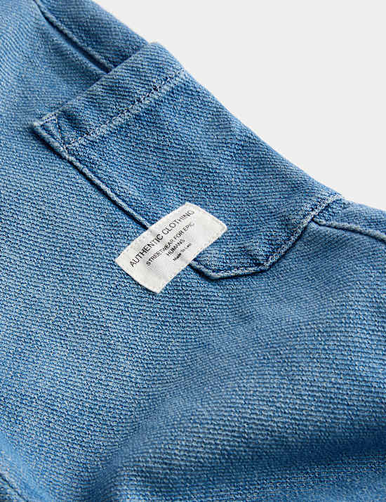 Relaxed Denim Cargo Jeans (2-8 Yrs)