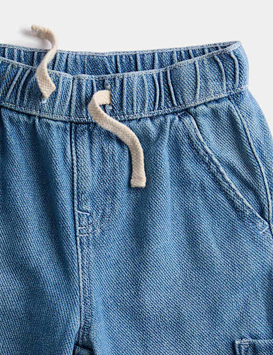 Relaxed Denim Cargo Jeans (2-8 Yrs)