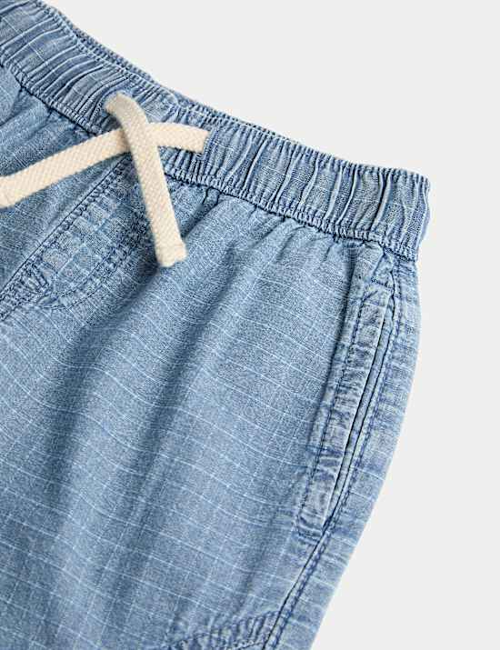 Pure Cotton Ripstop Barrel Jeans (2-8 Yrs)