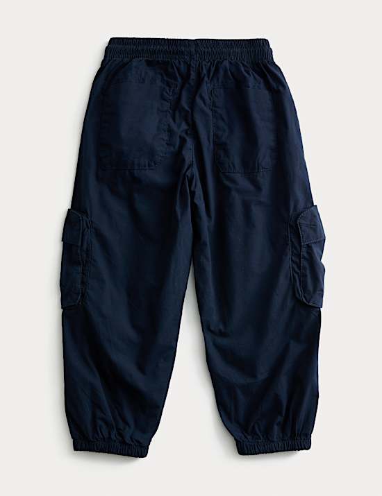 Pure Cotton Lined Cargo Joggers (2-8 Yrs)