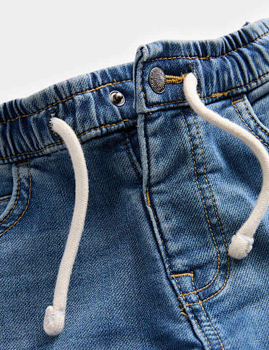 ג'ינס בגזרה ישרה מבד עשיר בכותנה עם מותן אלסטי נוח (8-2 שנים)