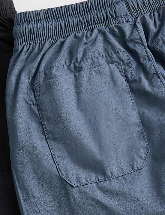 2pk Cotton Rich Pull On Trousers (2-8 Yrs)