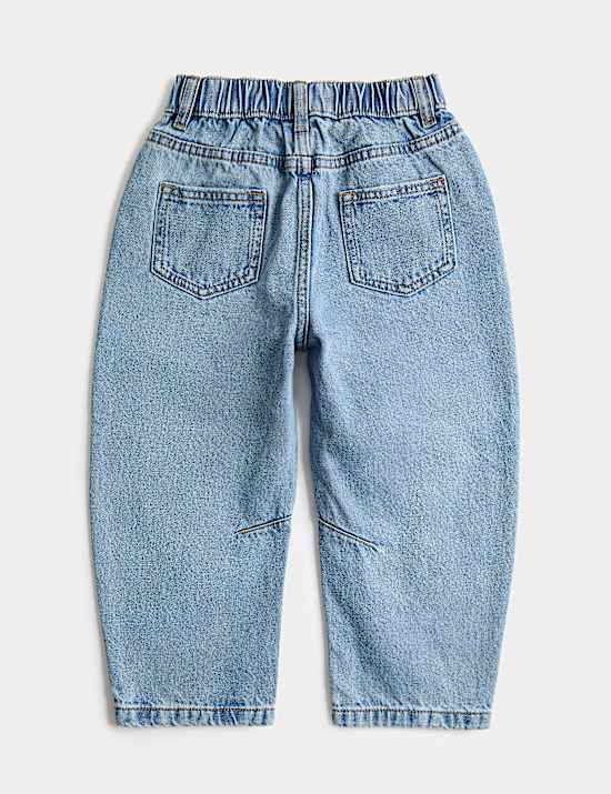 Jeans de pernera ancha 100 % algod&oacute;n (2-8 a&ntilde;os)