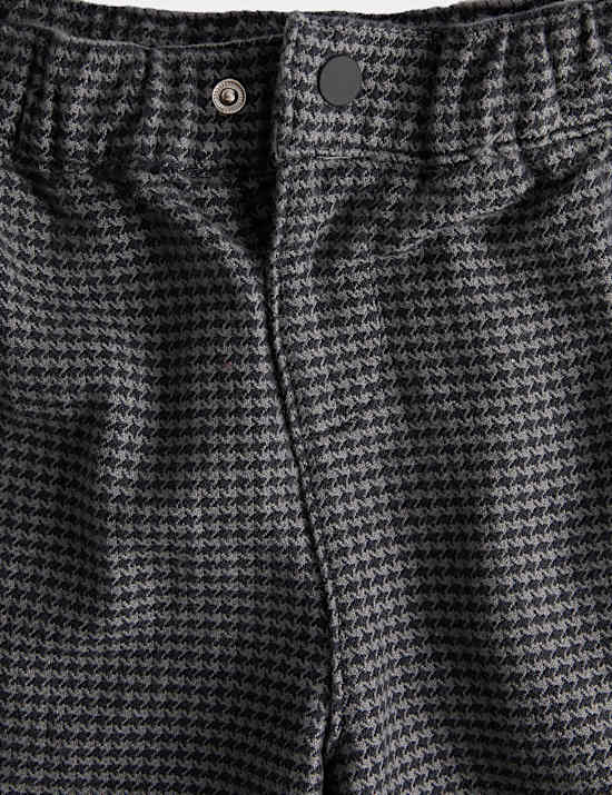 Pure Cotton Micro Check Trousers (2-8 Yrs)