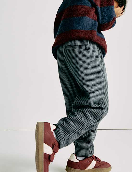 Pure Cotton Micro Check Trousers (2-8 Yrs)