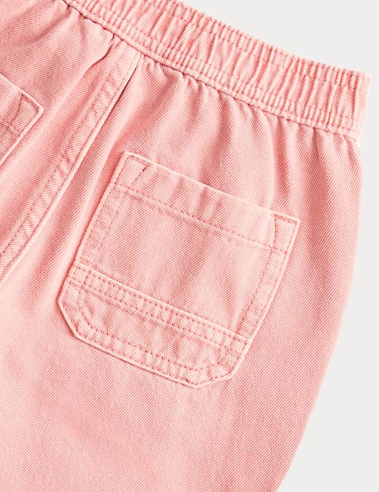 Pure Cotton Barrel Leg Jeans (2-8 Years)