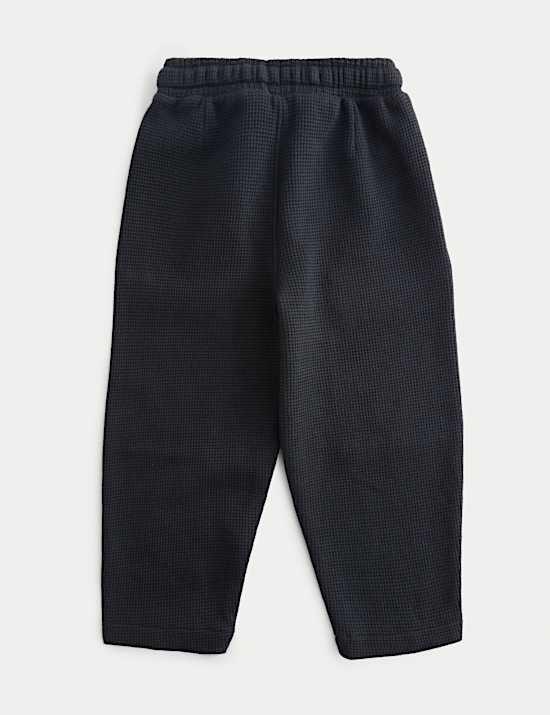 Pure Cotton Waffle Cargo Joggers
