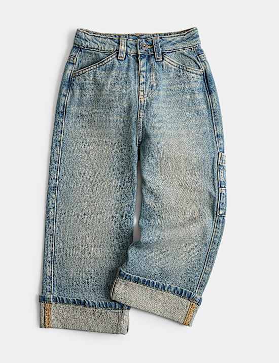 Pure Cotton Denim Carpenter Jeans (2-8 Yrs)