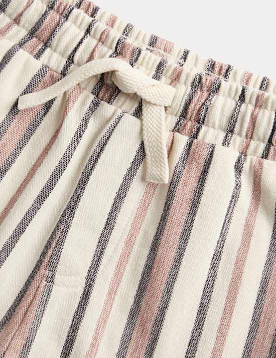 Pure Cotton Textured Striped Trousers (2-8 Yrs)
